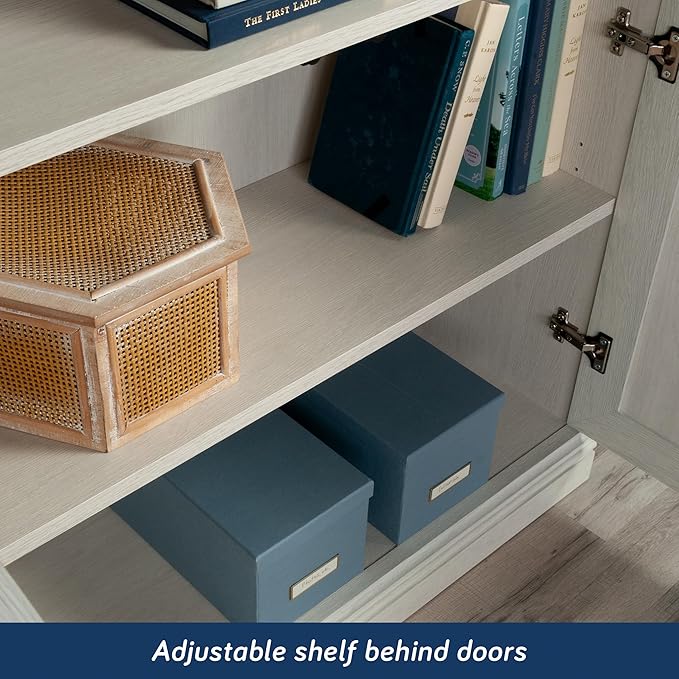Sauder Miscellaneous Storage Library, Glacier Oak Finish - Image 9