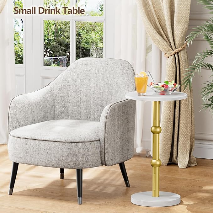 Drink Table, Small Round Side Table - Image 2