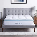 LUCID 4 Inch Down Alternative and Gel Memory Foam Mattress Topper by Lucid