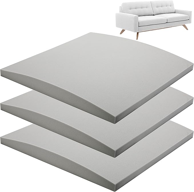 moonoom 22"x22" Couch Cushion Support, Curved High Density Foam Replacement by moonoom
