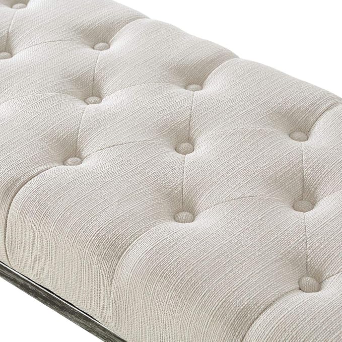 24KF Upholstered Tufted Long Bench - Image 5