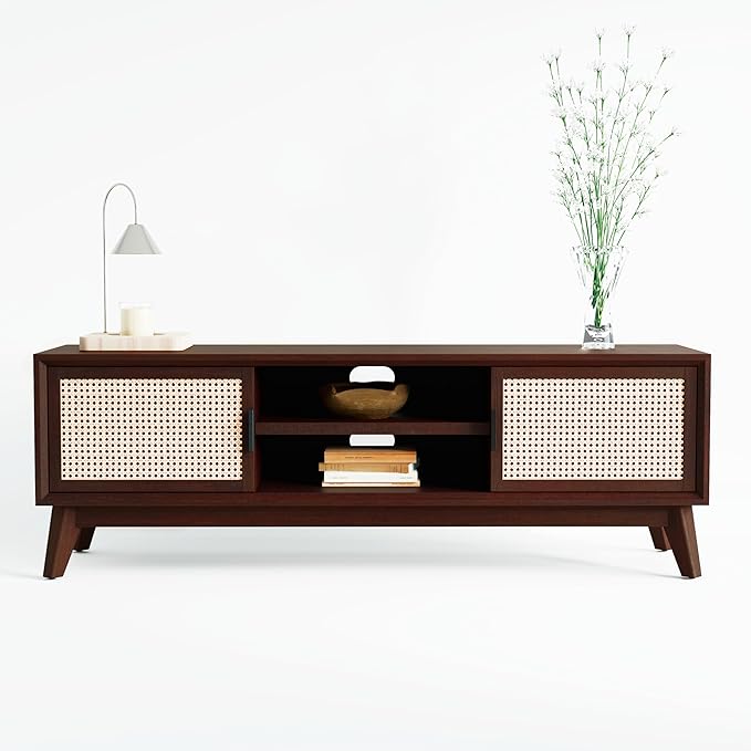 Bme Jasper Deluxe TV Console Table, Pre-Assembled Entertainment Center by Bme