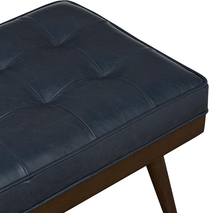 POLY & BARK 55" Tufted Leather Bed Bench - Image 8