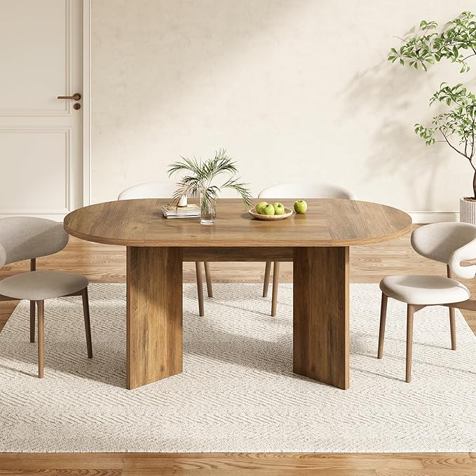 LITTLE TREE 63" Rustic Oval Dining Table - Image 3