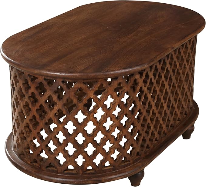 The Wooden Town Solid Mango Wood Coffee Table - Image 3
