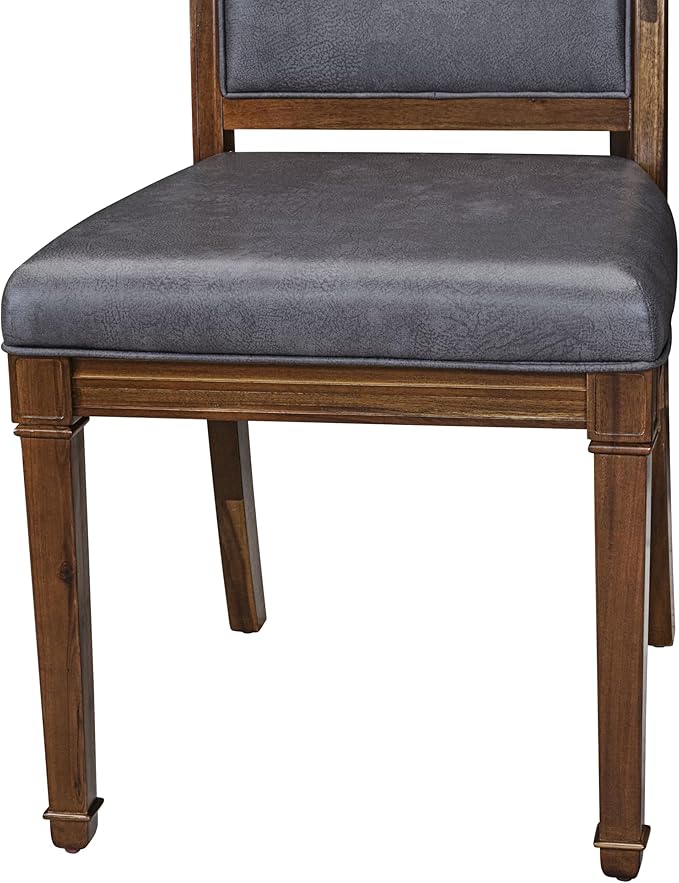 NKAM9-AWA-34 9-Piece Dining Table Set Includes a Kitchen Table and 8 Dark Grey - Image 16