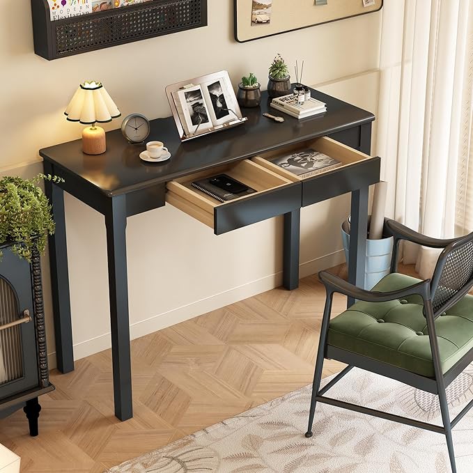 Solid Wood Desk with Drawers - Image 5