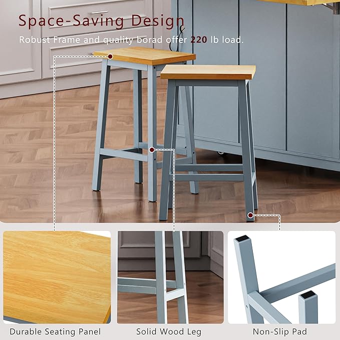 53" Large Kitchen Island Set - Image 7
