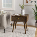 COSIEST Mid-Century Nightstand, Modern MDF Bedside Table, Wood Accent End Table by COSIEST
