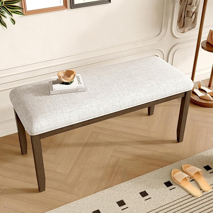 Merax Upholstered Dining Bench, - Image 4
