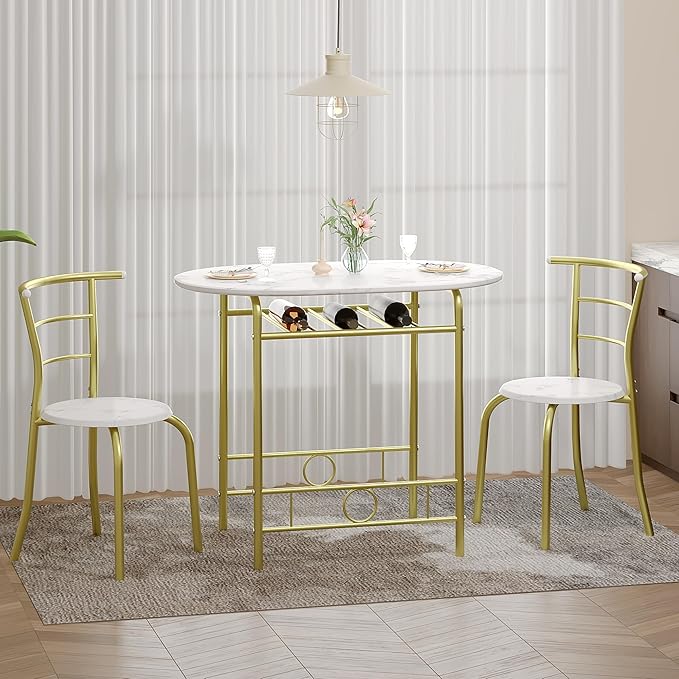 VECELO 3-Piece Dining Table Set - Image 7