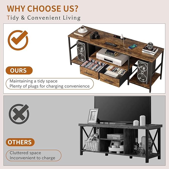 TV Stand for 75 Inch TV, TV Stands for Living Room - Image 6