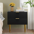 Black Nightstand for Bedroom, Fluted Night Stand, End Table for Living Room by Algherohein