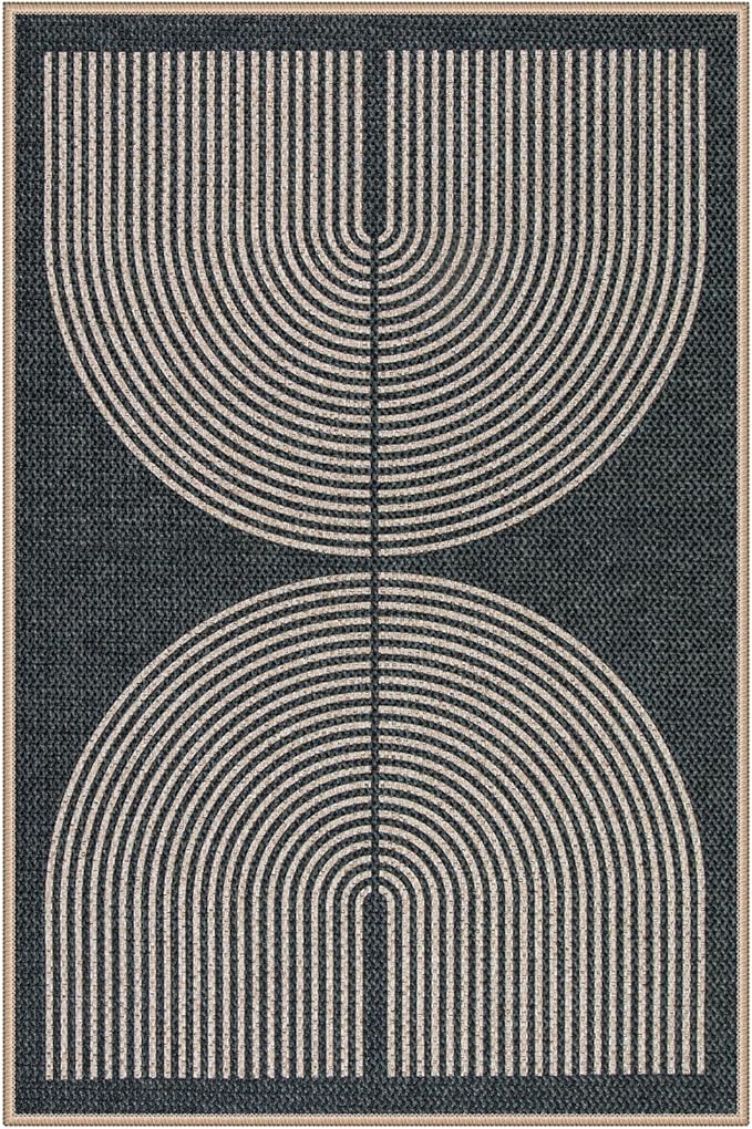 Lahome Rainbow Easy Jute Rug, Farmhouse Non Slip Non Shedding Lightweight - Image 7