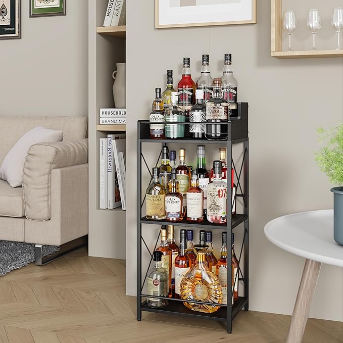 KLM Liquor Bottle Display Shelf, Liquor Cabinet bar - Image 4