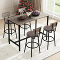 Tatub Bar Table and Stools Set of 4, 5 Piece Counter Height High Breakfast by Tatub