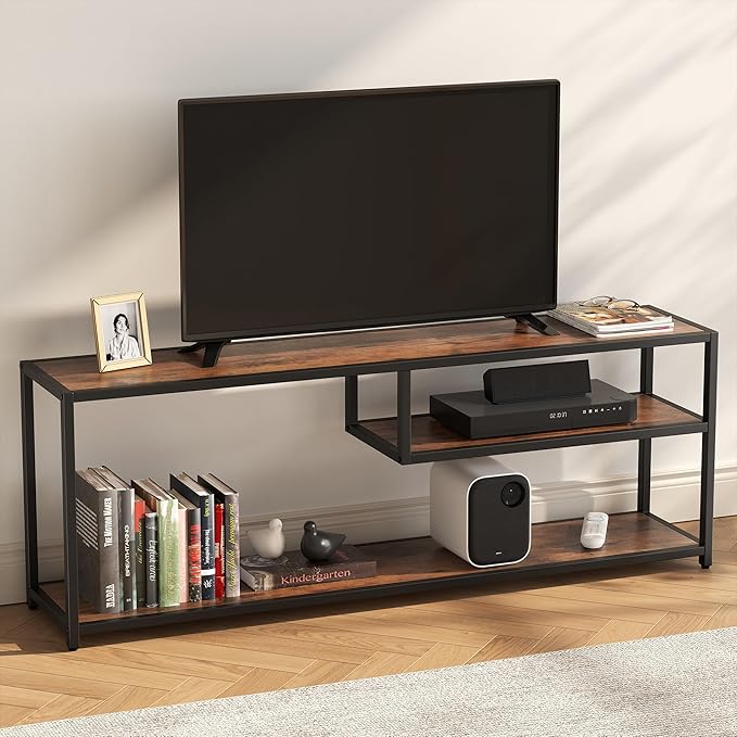 TECHMILLY Modern TV Stand for 65" TV, TV Table by TECHMILLY