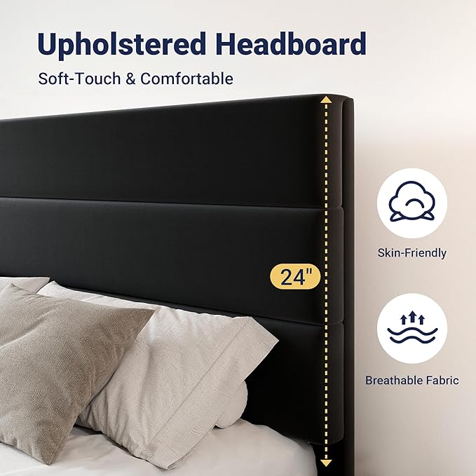 Allewie Modern Full Size Platform Bed Frame - Image 4