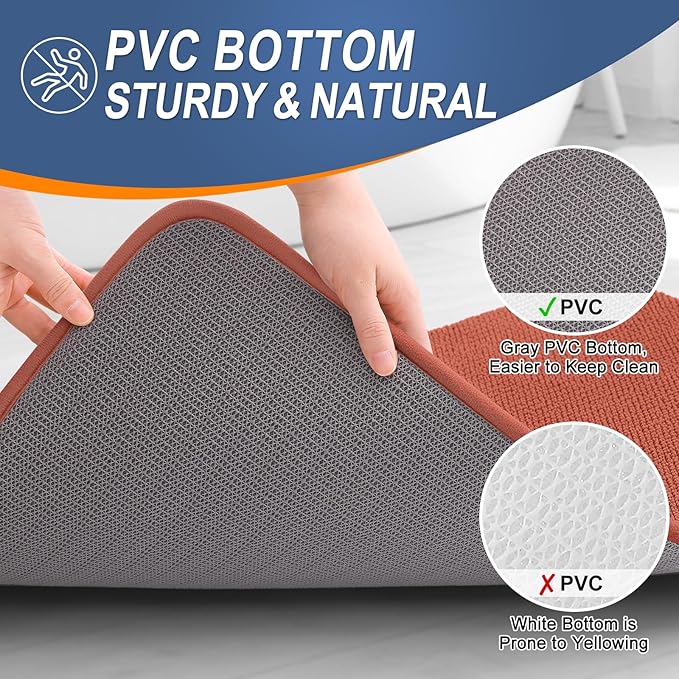 OLANLY Thick Memory Foam Bath Mat Rug 24x16, Extra Soft Absorbent Bathroom Rug - Image 4