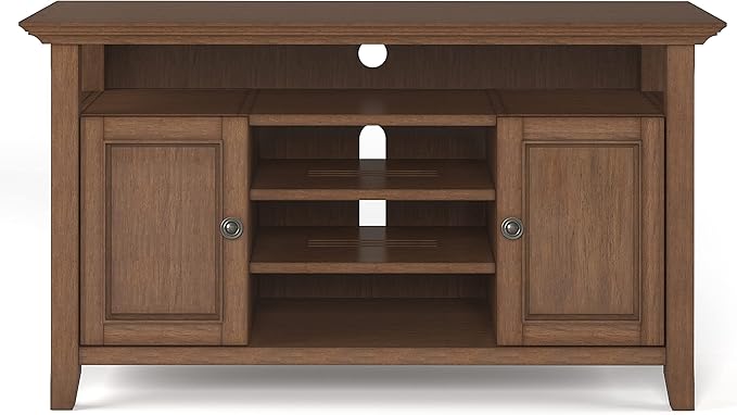 SIMPLIHOME Amherst 54-inch Wide Solid Wood TV Stand in Rustic Natural Aged Brown - Image 5