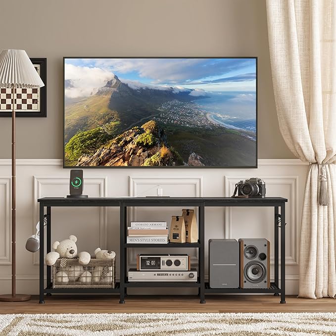 YGEOMER Entertainment Center for 55 inch TVs, TV Stand - Image 5