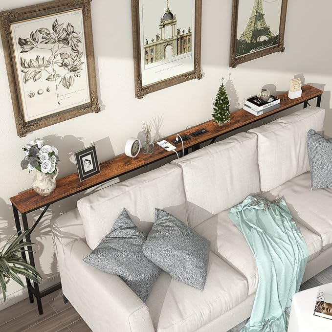 Tohomeor Skinny 5.9" Console Table 47.24" Narrow Long Sofa Table - Image 2