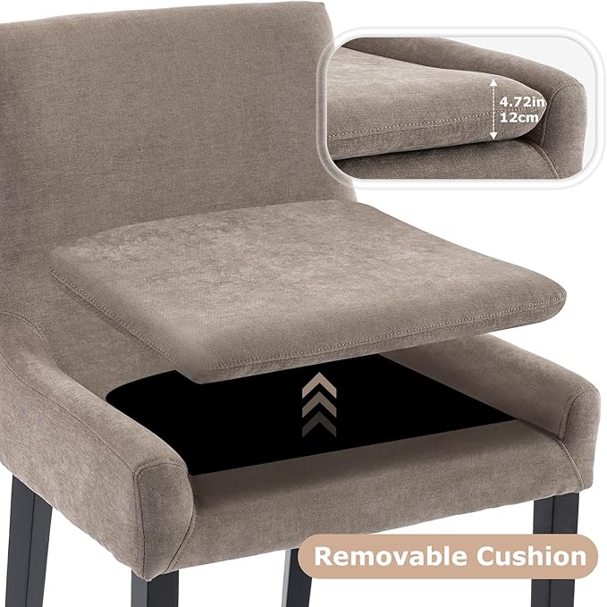 COLAMY Modern Dining Chairs Set of 4, Upholstered Corduroy Accent Side Leisure - Image 5