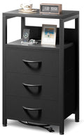 NightStand Bedside Charging Table Bedroom by Lazzanto