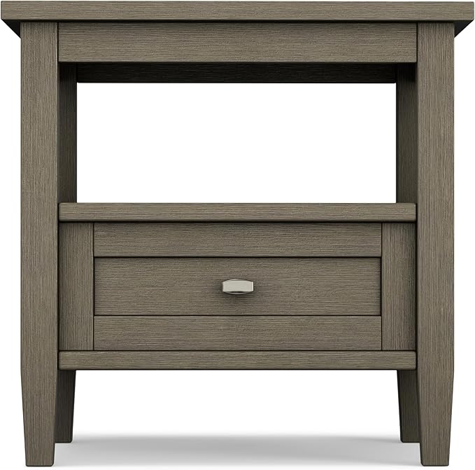 SIMPLIHOME Warm Shaker SOLID WOOD 20 inch Wide Rectangle Transitional End Side - Image 5