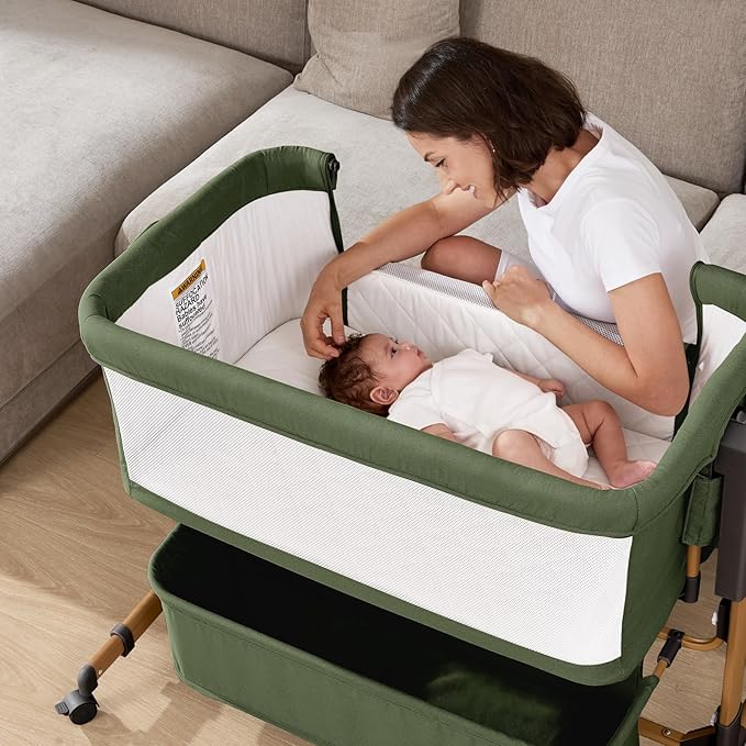 3 in 1 Baby Bassinet, Rocking Bassinet, Bedside Bassinet, 6-Height Adjustable - Image 6