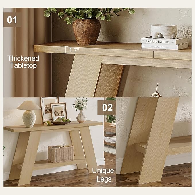 Treocho 63 Inch Long Console Tables - Image 6