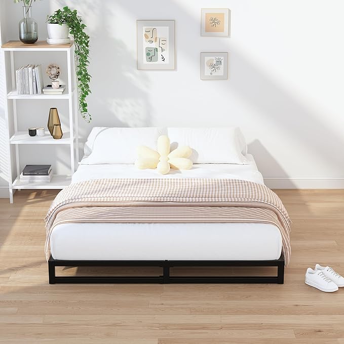 EMODA 7 Inch King Size Bed Frame No Box Spring Needed, Heavy Duty Metal Platform - Image 5