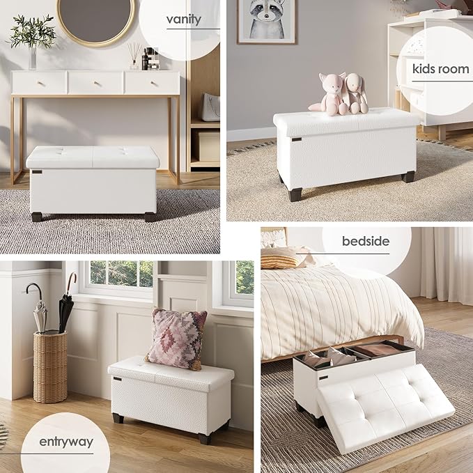 STORAGEBUD Storage Ottoman Bench - Image 4