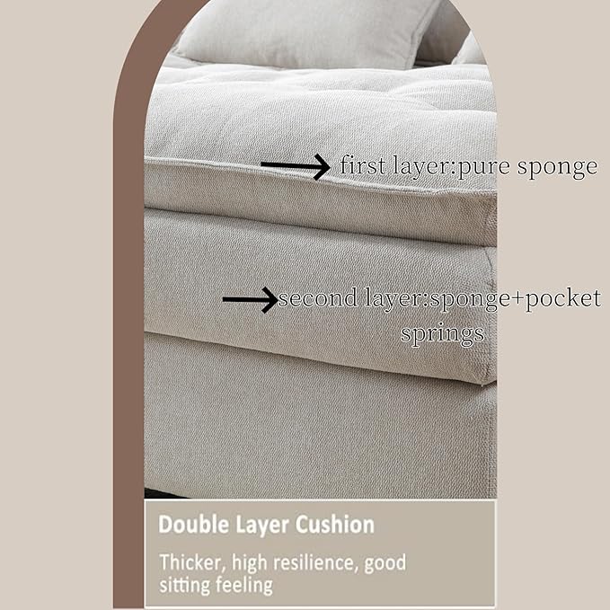130" U-Shaped Sectional Sofa - Image 5
