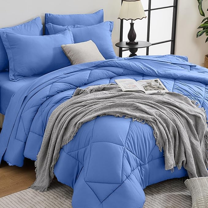 HEVUMYI Royal Blue Twin Comforter Set by HEVUMYI