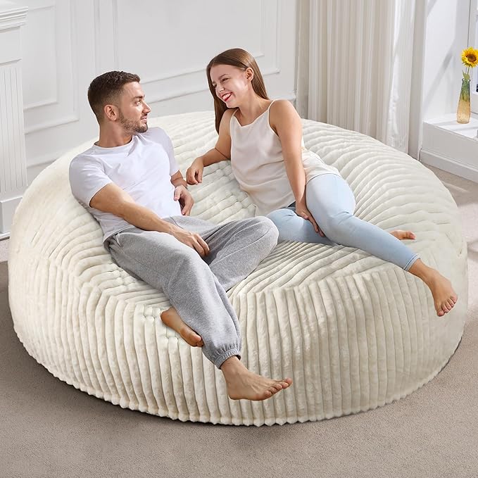 Hobestluk 6ft Bean Bag Chairs for Adults Large Beanbag Chair - Image 2