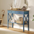 ChooChoo Console Table with Drawers, Narrow Wood Accent Sofa Table Entryway by ChooChoo