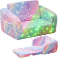 Lamerge 2-in-1 Soft Toddler Couch Fold Out, Foldable Toddler Chair, Glow in The by LAMERGE-GROWWITHLOVE