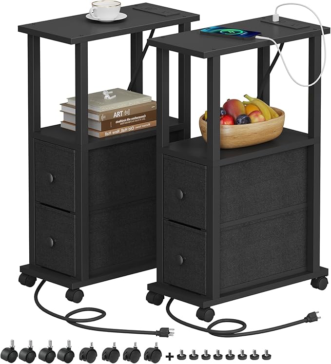 TUTOTAK Small Narrow End Tables, Side Tables by WelcometotheTUTOTAKHome