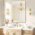 Bathroom Mirror 24"x36", Rectangle Wall Mirror Mounted, Rust-Resistant by PUZONJIG
