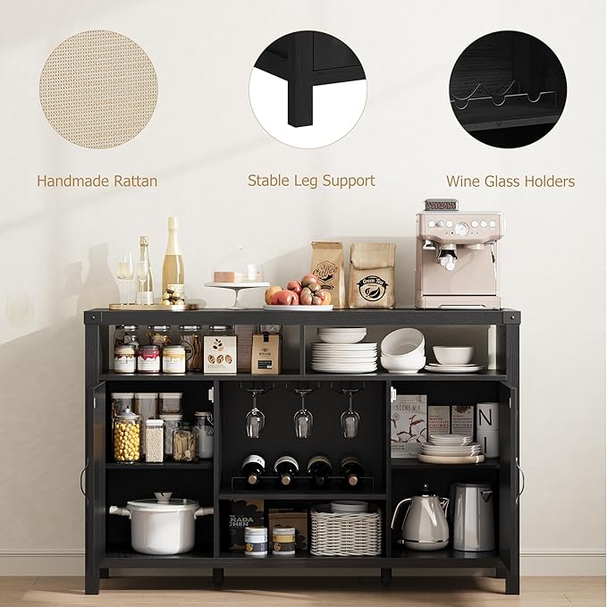 IDEALHOUSE Rattan Buffet Cabinet - Image 5