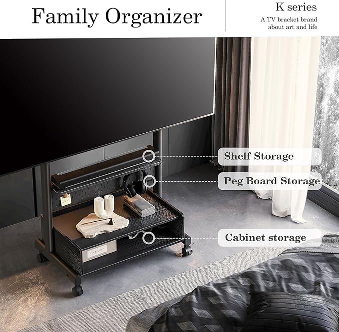 FITUEYES Rolling TV Floor Stand - Image 2