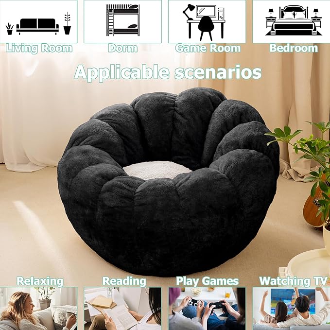 Pumpkin Bean Bag Sofa Chair, Bean Bag Chair - Image 6