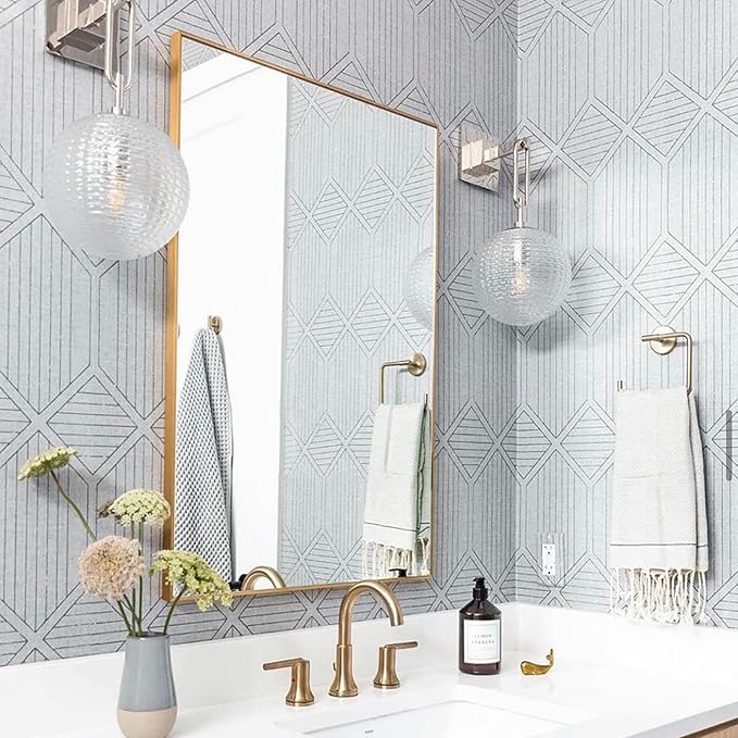 27x36 Inch Orange Gold Bathroom Mirror - Image 6