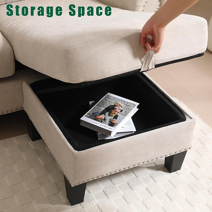 Ball & Cast 106" Convertible Sectional Sofa - Image 3