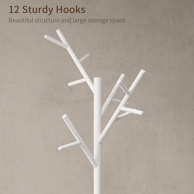 Coat Rack, Solid Wood Coat Rack Freestanding - Image 7