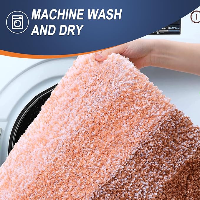 OLANLY Bathroom Rugs Mat 24x16, Extra Soft Absorbent Microfiber Bath Rugs - Image 6