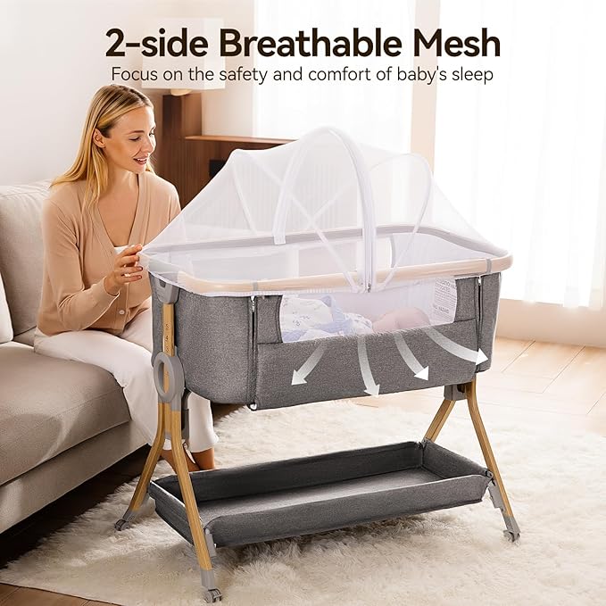 Larex Baby Bassinet Bedside Sleeper - Image 8