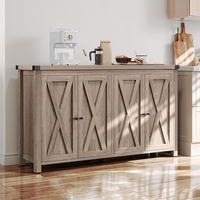 YITAHOME Buffet Cabinet with Storage, Wood Large Kitchen Storage Cabinet with - Image 7