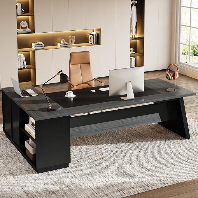 Tribesigns 78" L-Shaped Executive Desk, Large Modern Office Desk by Tribesigns